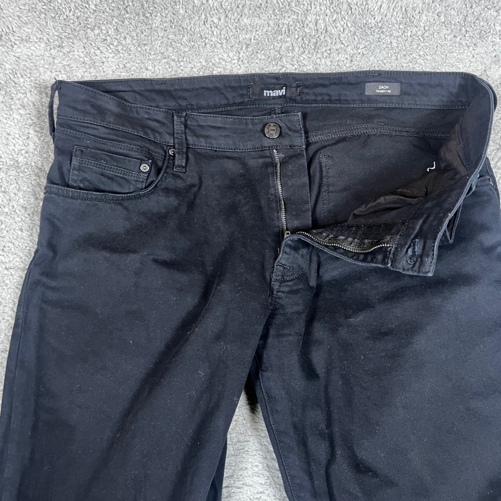 Mavi Jeans Mens 38x32 Zach Straight Leg Blue Denim Casual Formal Office
